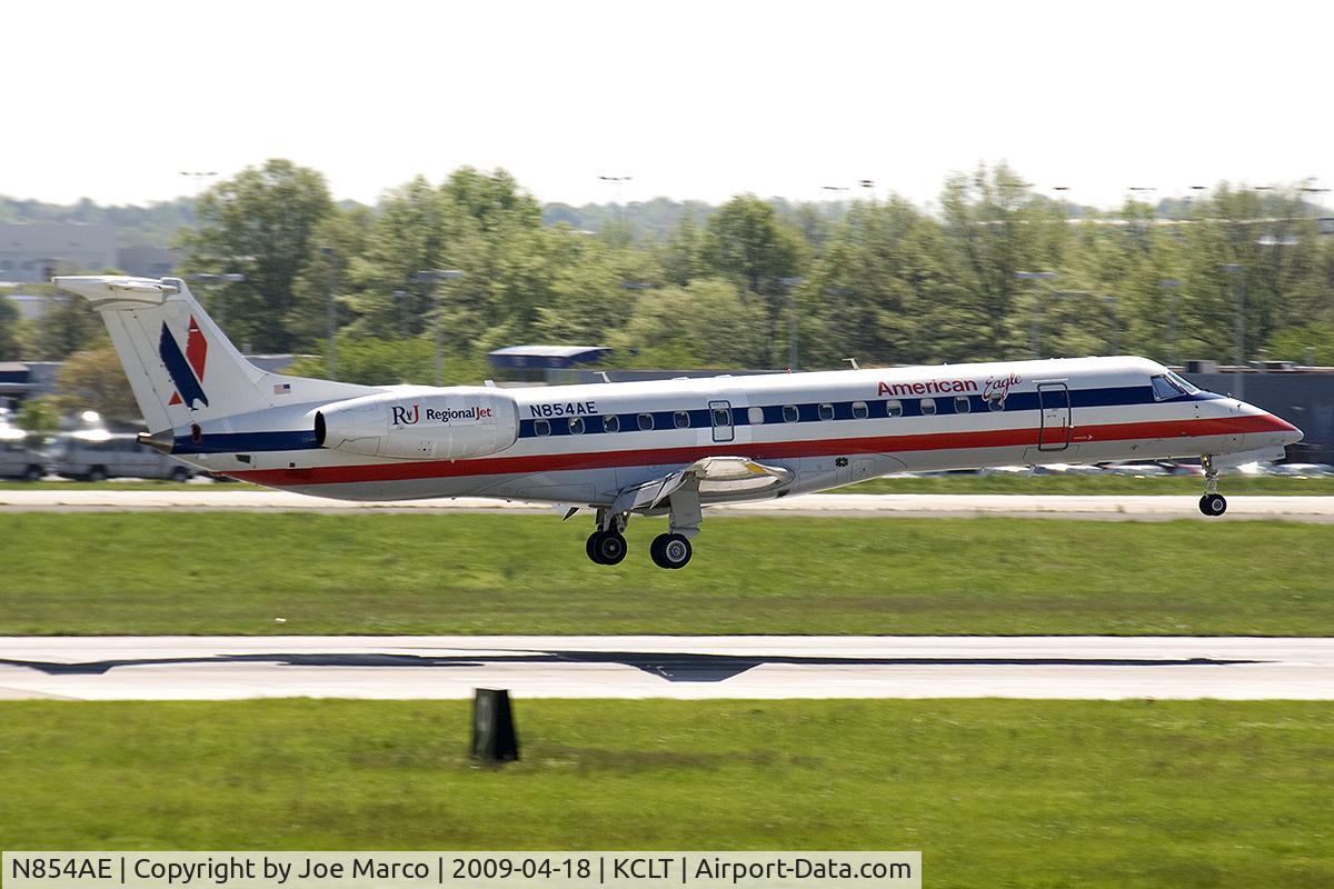 N854AE, 2003 Embraer ERJ-140LR (EMB-135KL) C/N 145743, @ CLT