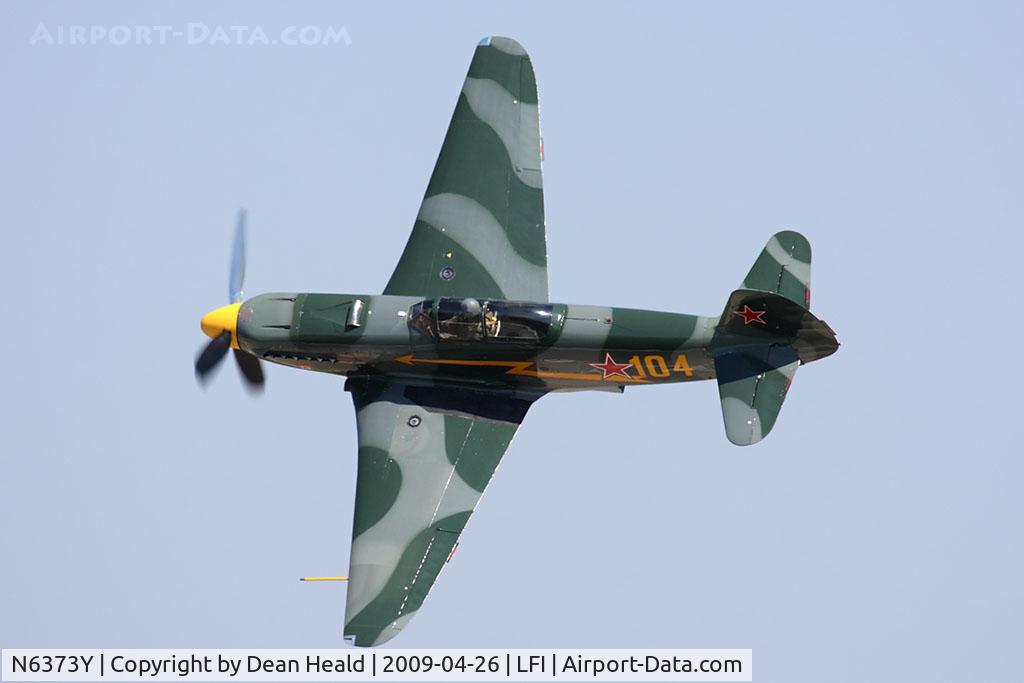 N6373Y, 1997 Yakovlev Yak-9U-M C/N 0470404, Sean Carroll in his YAK-9 making a nice pass at Airpower Over Hampton Roads 2009.