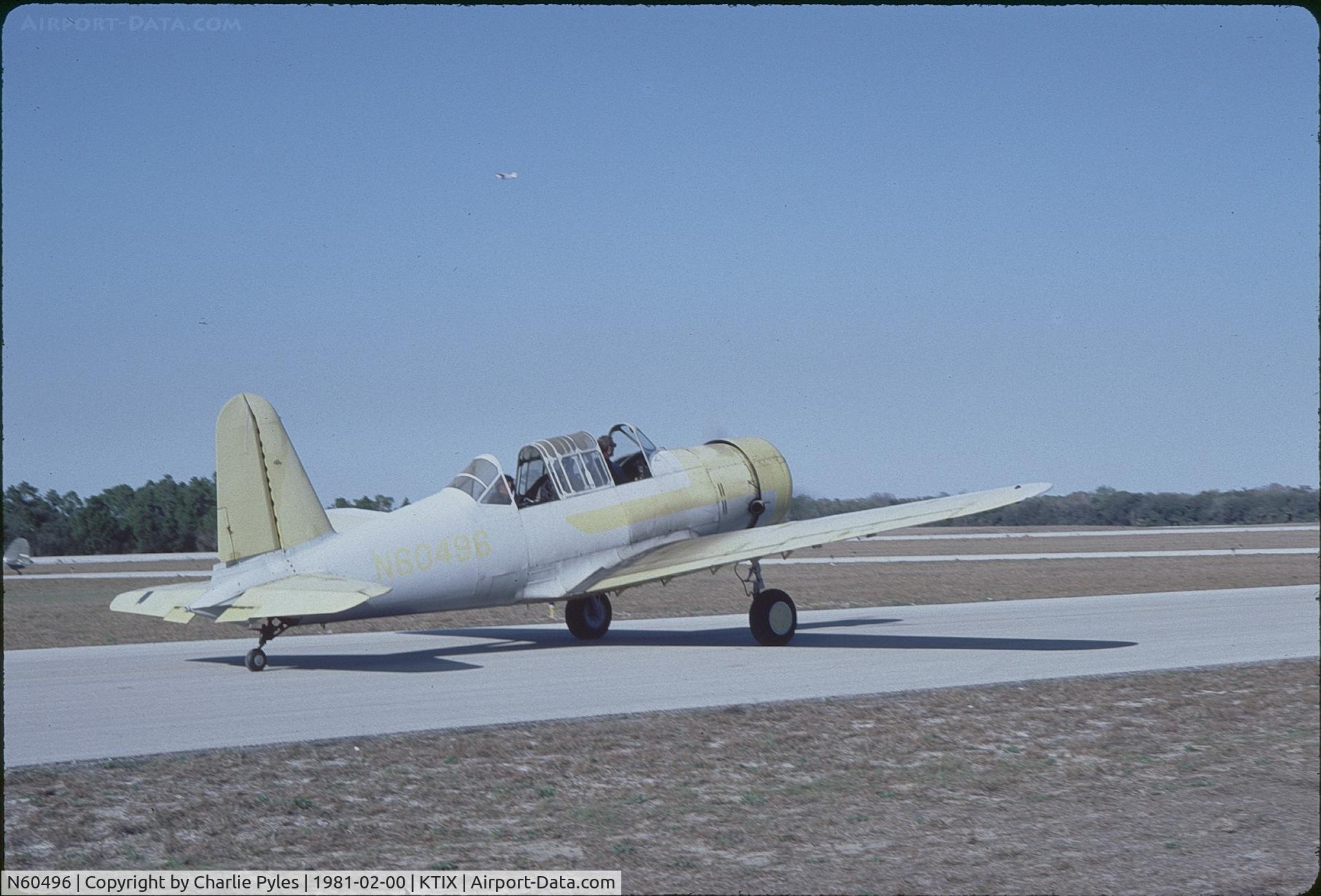 N60496, 1945 Consolidated Vultee BT-13B (SNV-2) C/N 79-671, At the TI-CO Air Show in Titusville, FL February 1981