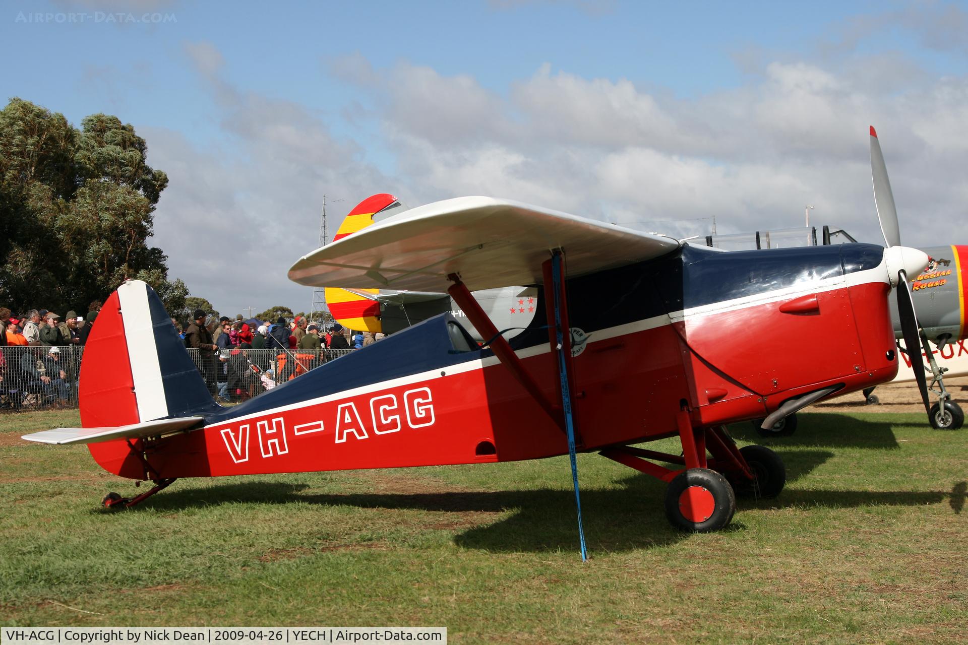 VH-ACG, 1932 Comper CLA-7 Swift C/N GS32/2, YECH