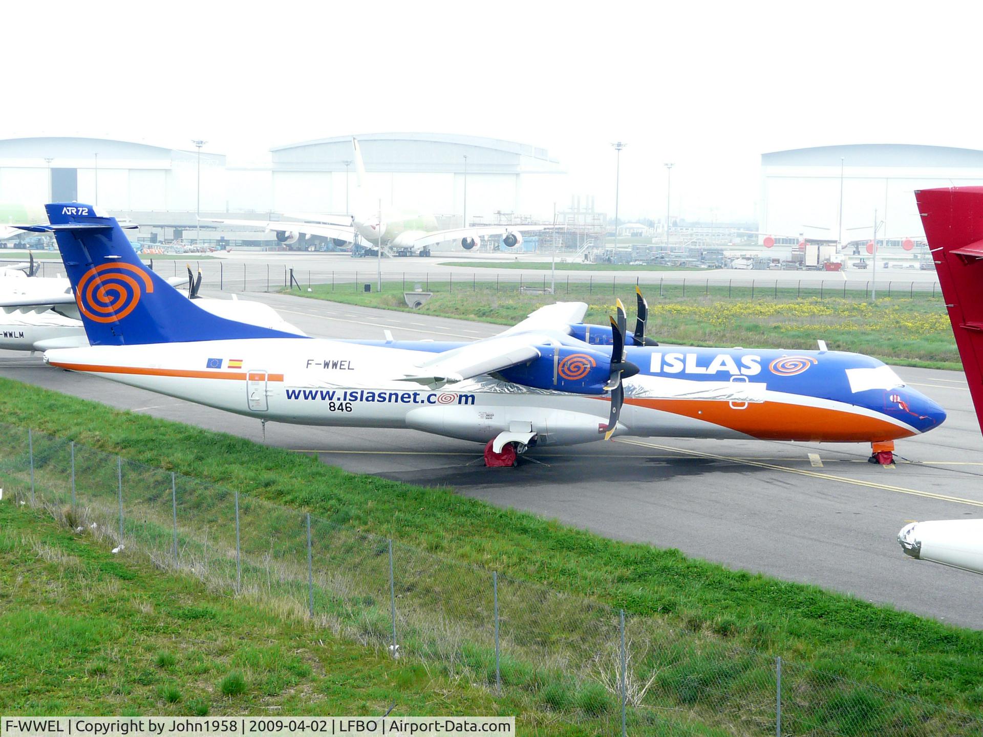 F-WWEL, 2009 ATR 72-212A C/N 846, ATR-72, msn 846, for Islas Airways, currently stored at TLS