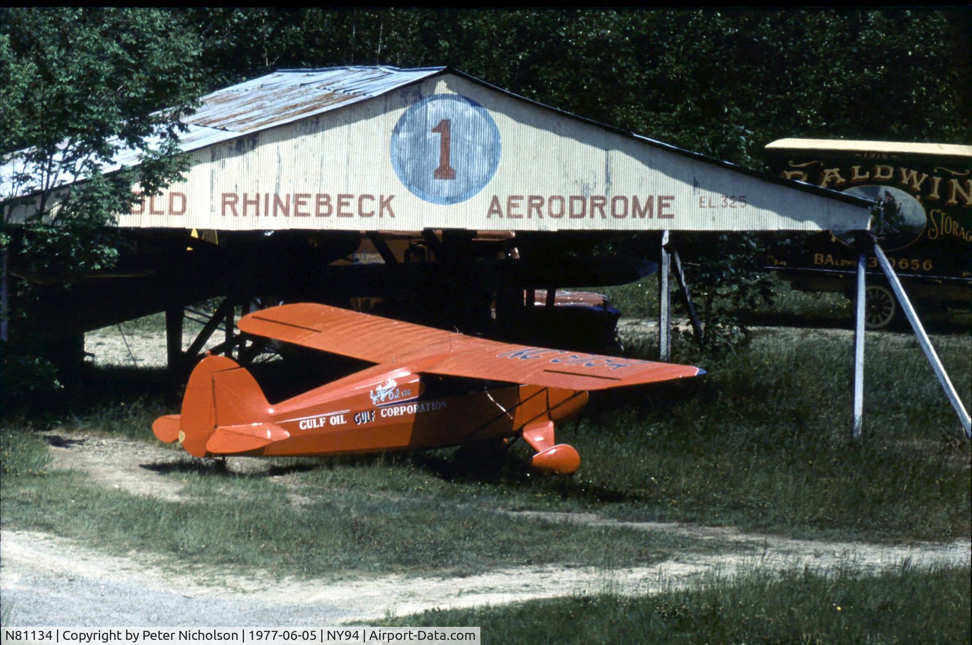 N81134, 1946 Funk B85C, c/n 264, Vintage aircraft seen at Cole Palen's Airshow at Old Rhinebeck in the Summer of 1977. Thanks to the forum contributions, I now know it is a Funk B.