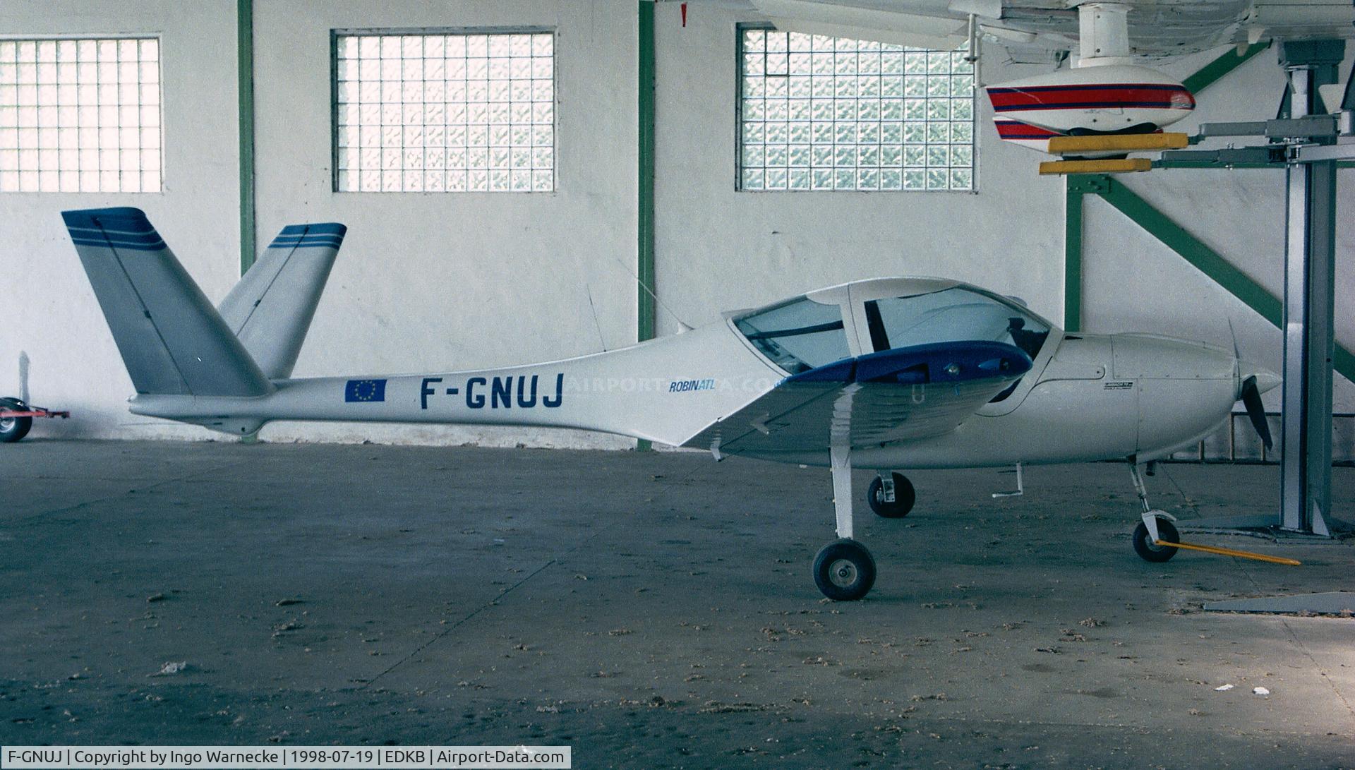 F-GNUJ, Robin ATL L C/N 22, Robin ATL in a hangar at Bonn-Hangelar airfield