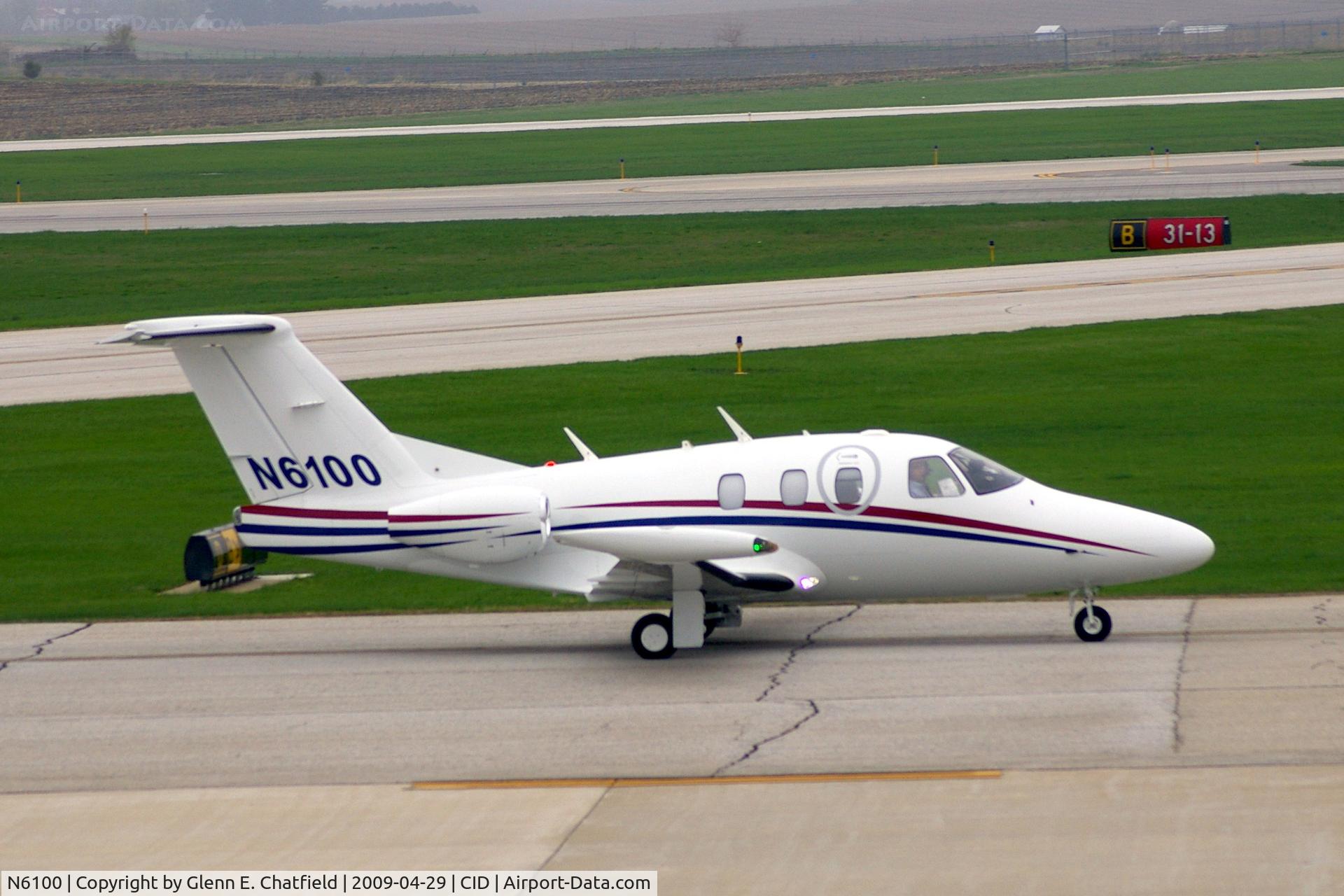 N6100, 2007 Eclipse Aviation Corp EA500 C/N 000046, Taxiing past the tower to Landmark FBO.