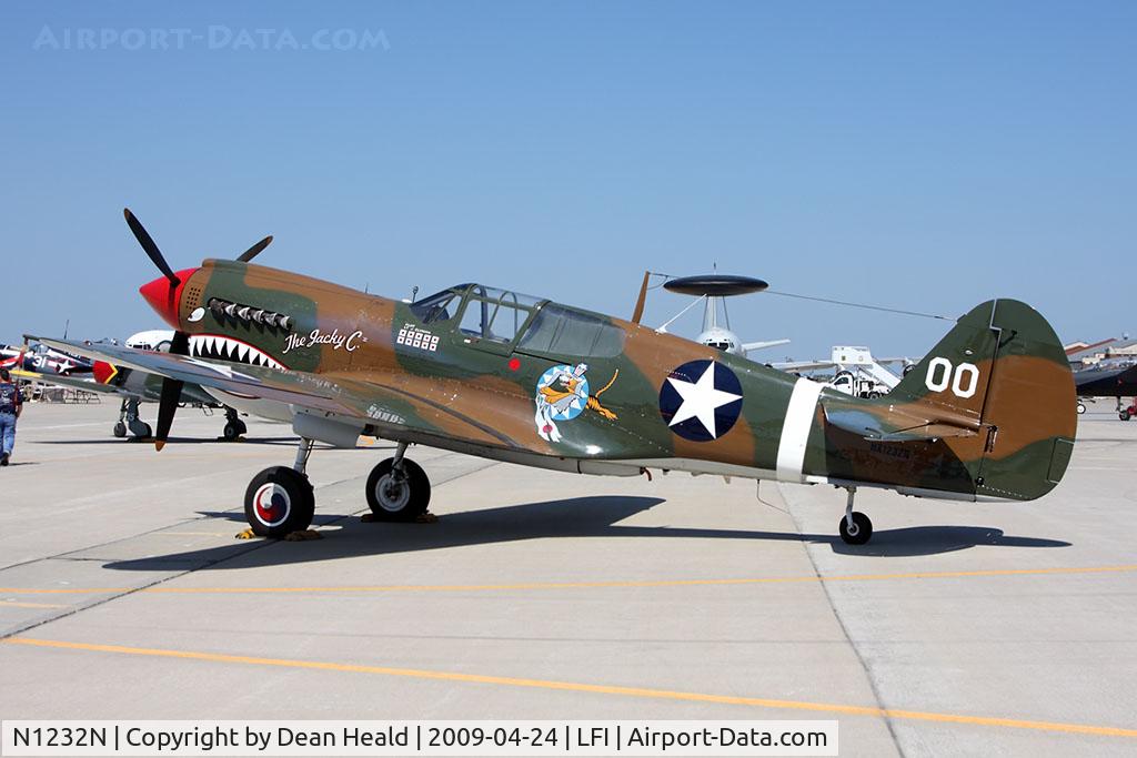 N1232N, 1943 Curtiss P-40N Warhawk C/N 27483, 1943 Curtiss Wright P-40N NX1232N from The American Airpower Museum in Farmingdale, NY on static display at Airpower Over Hampton Roads 2009.