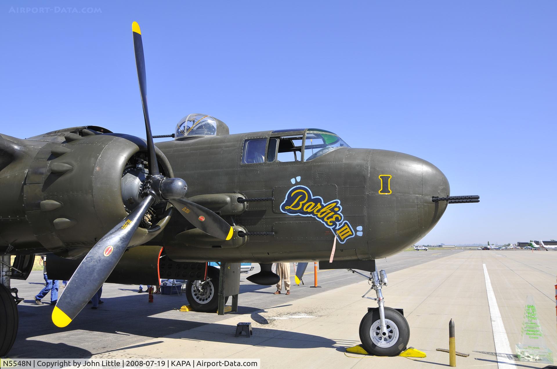 N5548N, 1943 North American B-25H Mitchell C/N 98-21107, Business End of a B-25H