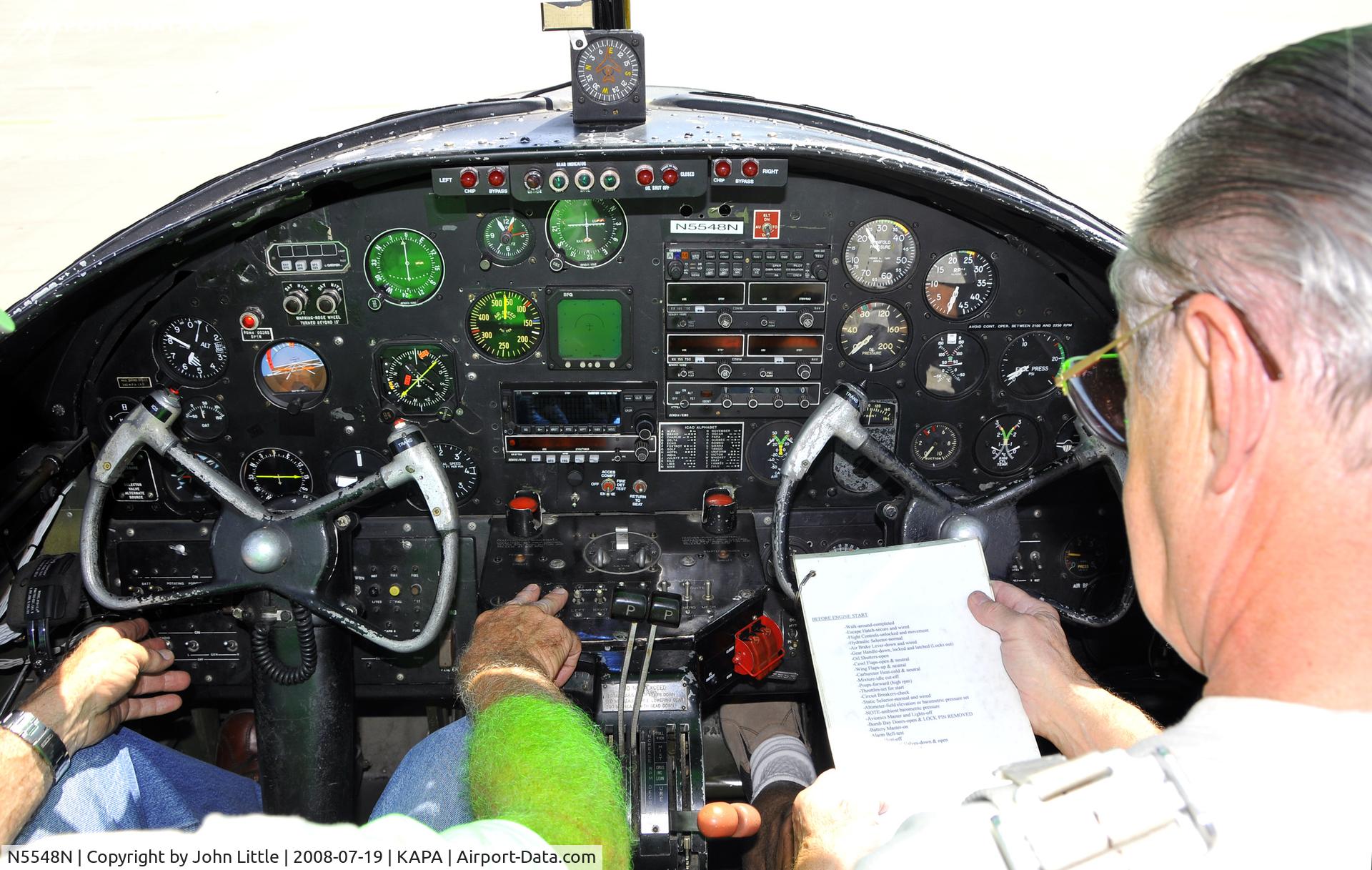 N5548N, 1943 North American B-25H Mitchell C/N 98-21107, Pre-Start Check List