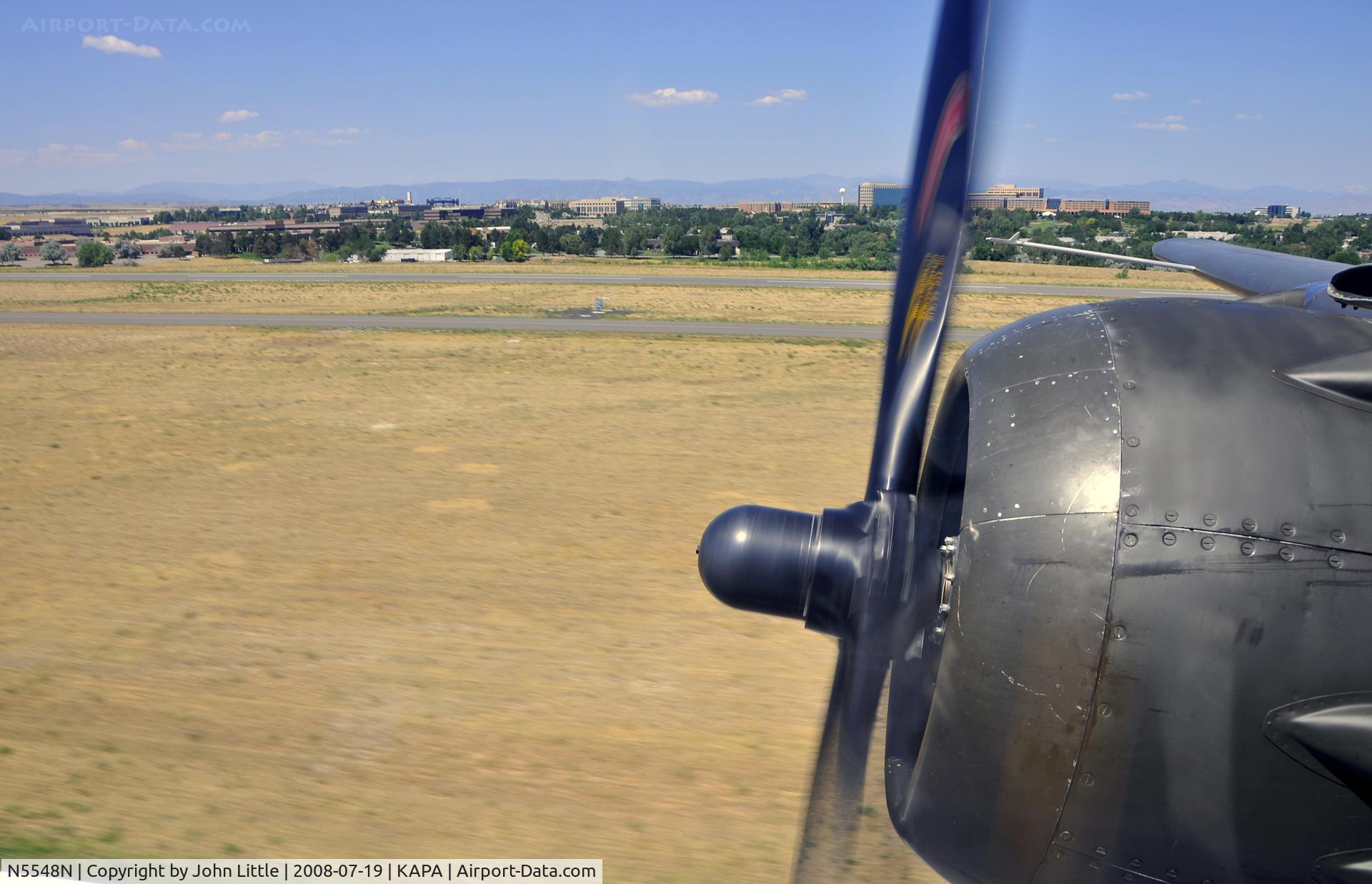 N5548N, 1943 North American B-25H Mitchell C/N 98-21107, Rotate off of 17L The plane does not really use that much runway