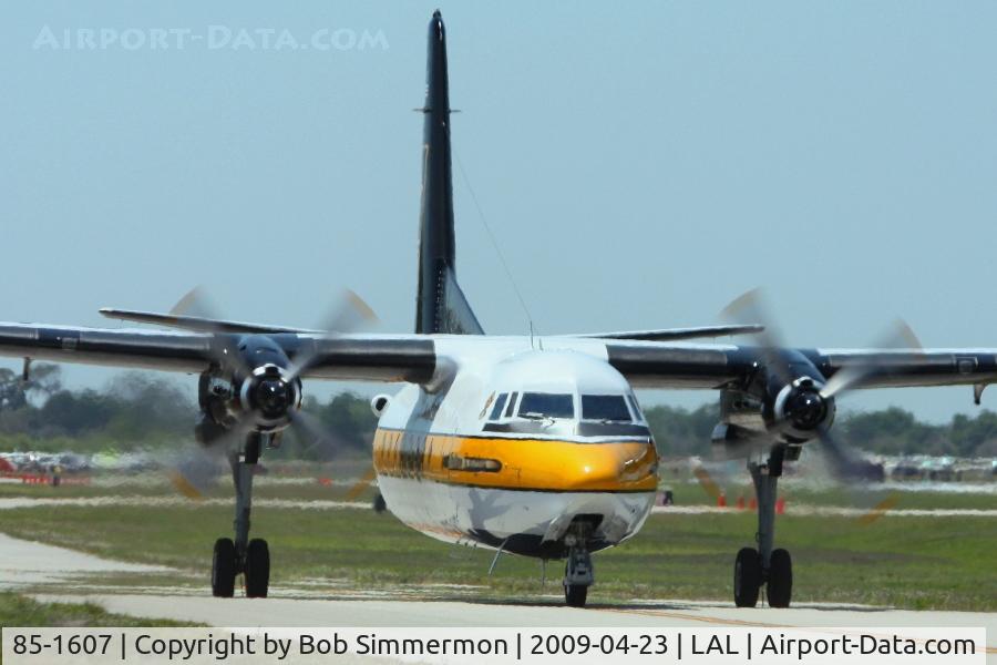 85-1607, 1983 Fokker C-31A (F27-400M) Troopship C/N 10653, Arriving at Sun N Fun '09