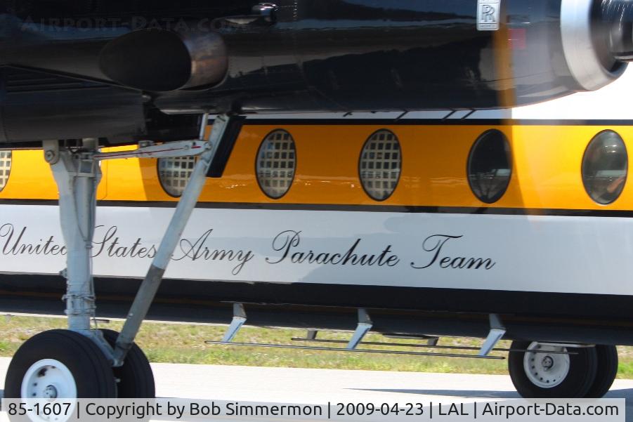 85-1607, 1983 Fokker C-31A (F27-400M) Troopship C/N 10653, Arriving at Sun N Fun '09