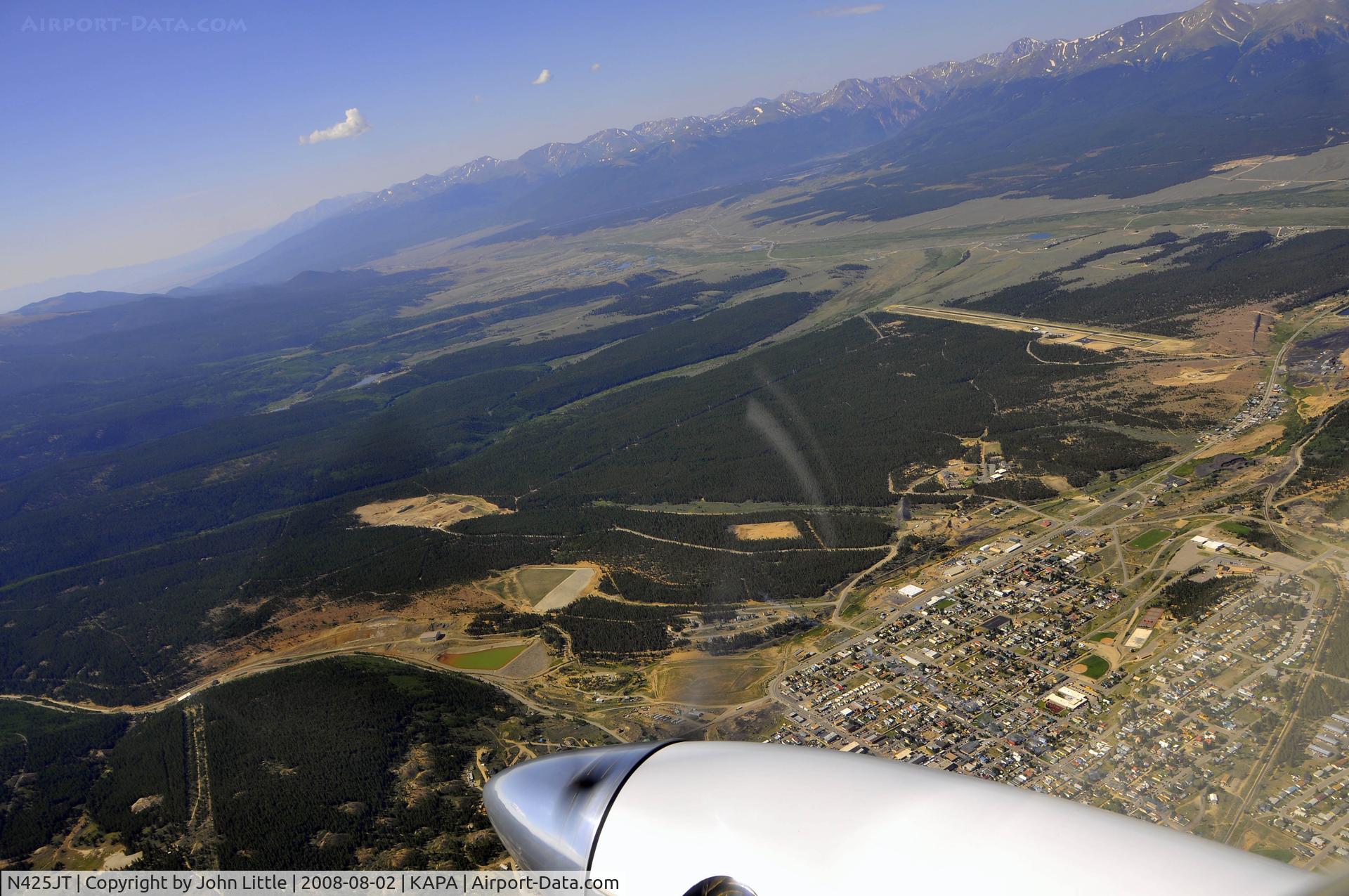 N425JT, 1981 Cessna 425 C/N 425-0129, Air to Ground from Conquest over Leadville, Colorado