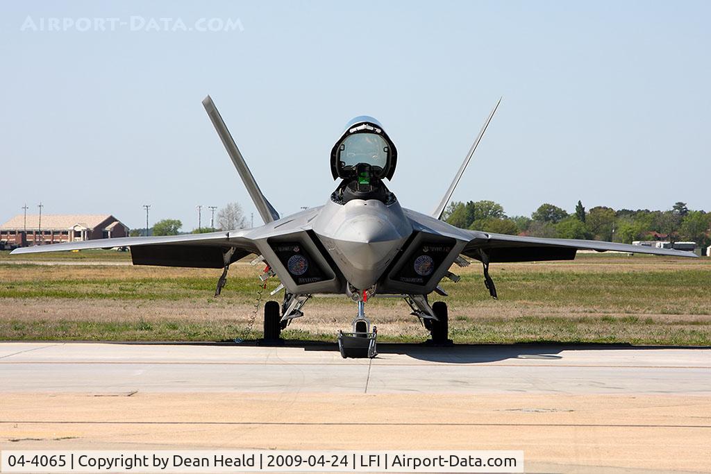 04-4065, 2004 Lockheed Martin F-22A Raptor C/N 4065, Parked on the ramp as a static display.