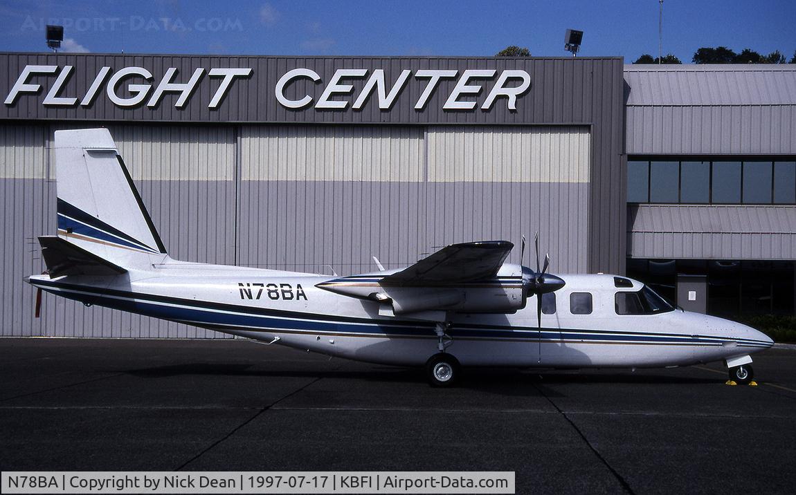 N78BA, 1974 Rockwell 690A Turbo Commander Turbo Commander C/N 11166, KBFI