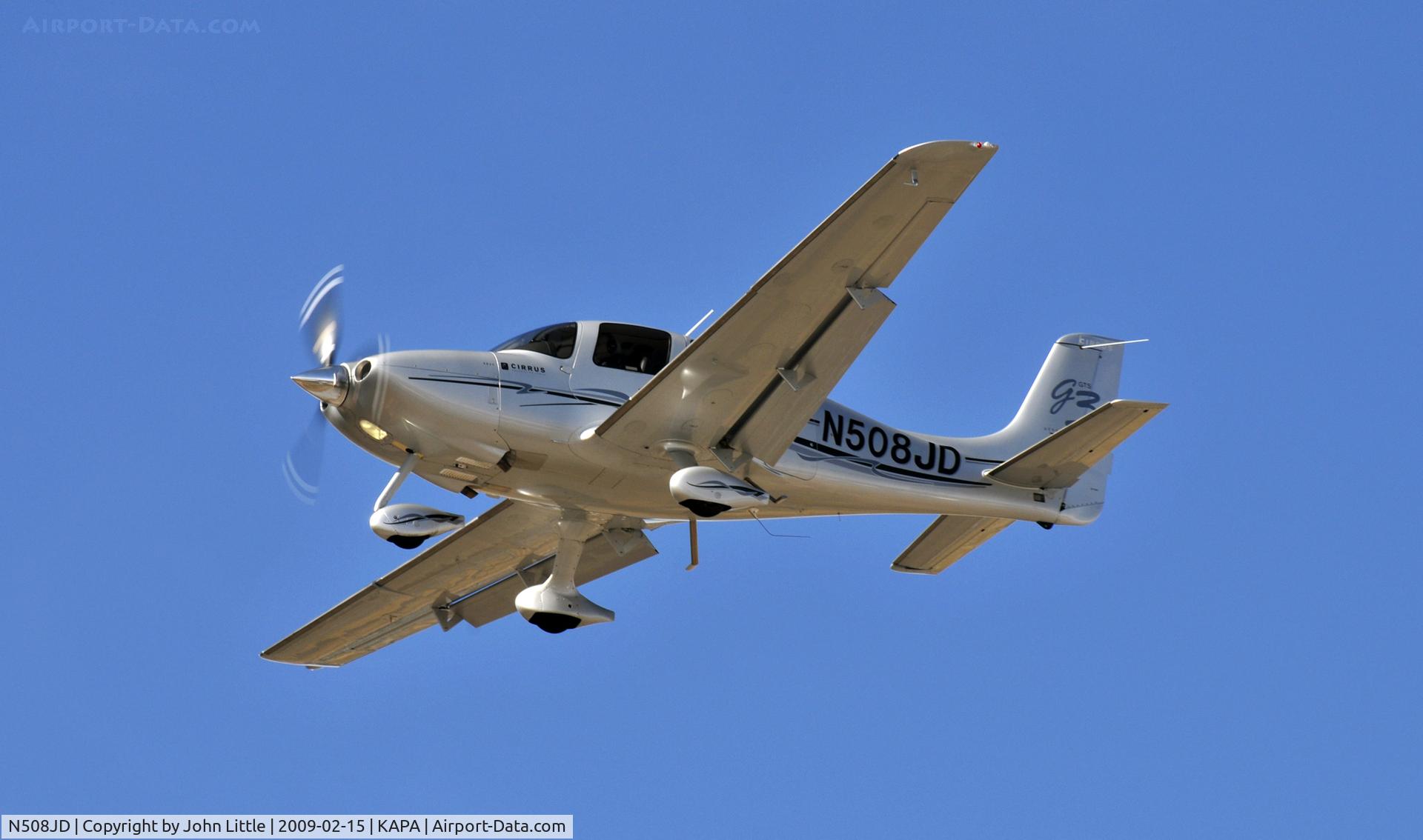 N508JD, 2008 Cirrus SR22 G3 GTS Turbo C/N 3184, Cirrus on high approach to 17L