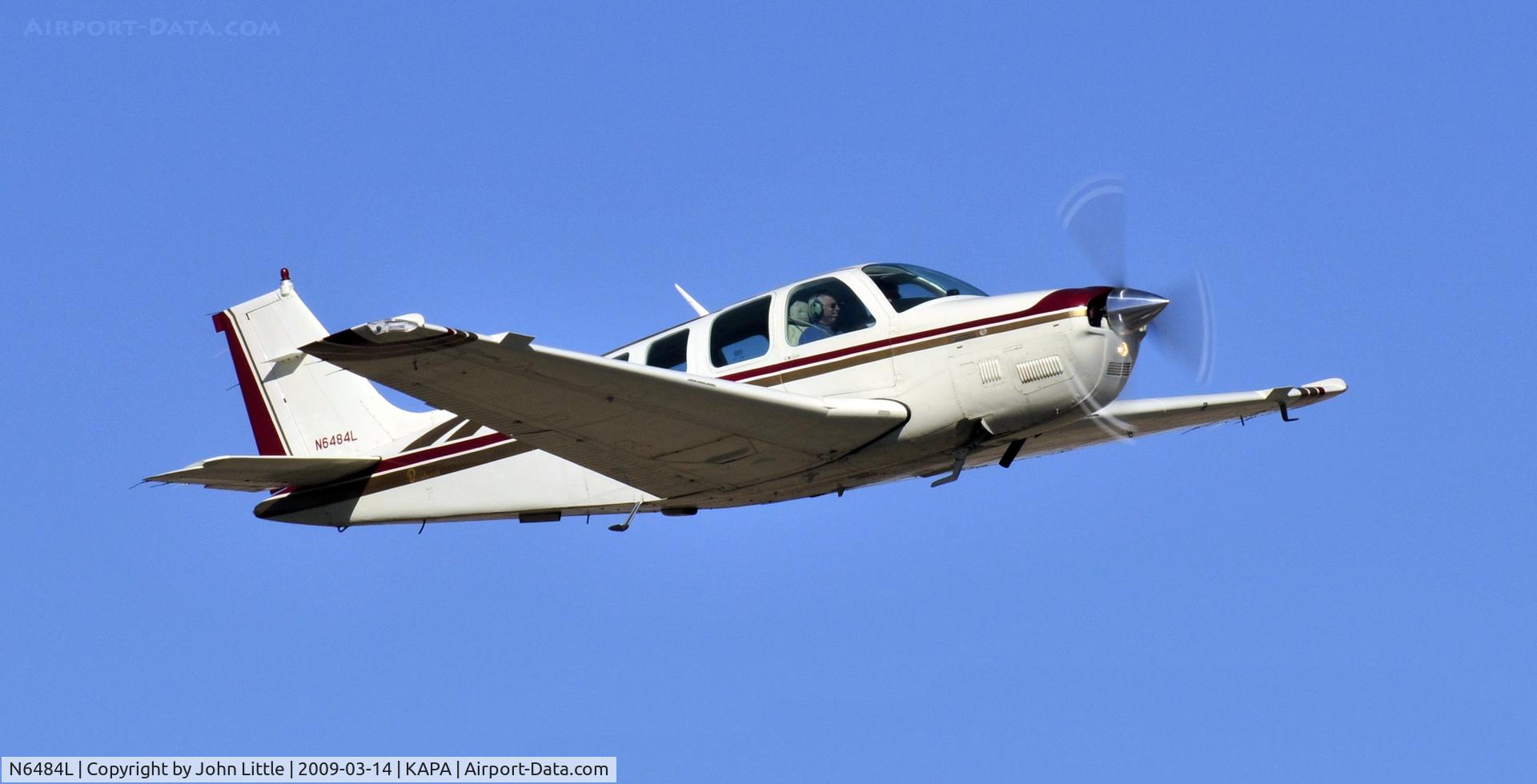 N6484L, 1982 Beech B36TC Bonanza C/N EA-313, Take-off on 17R