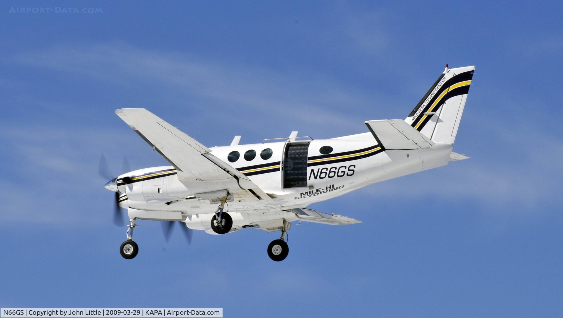 N66GS, 1967 Beech 65-A90 C/N LJ-237, Jump Plane for Mile Hi Sky Diving