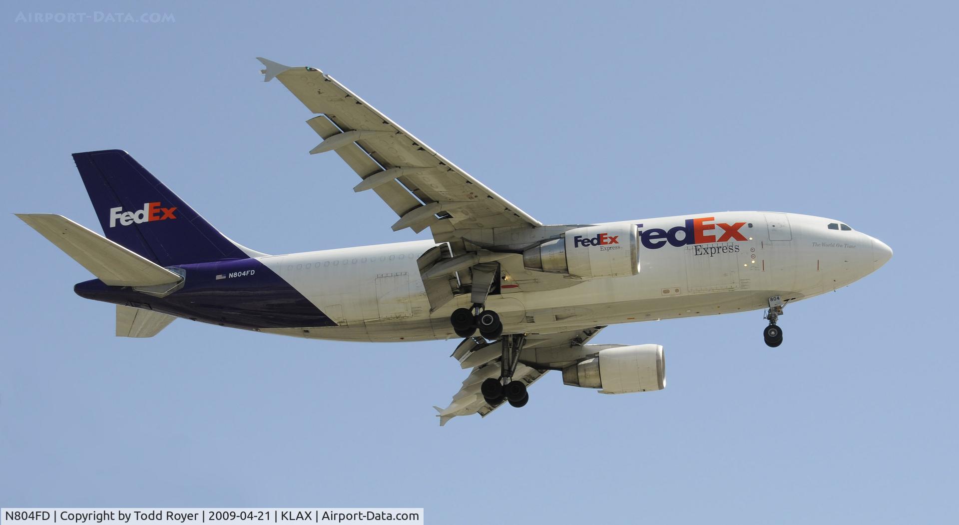 N804FD, 1990 Airbus A310-324 C/N 549, Landing 24R at LAX