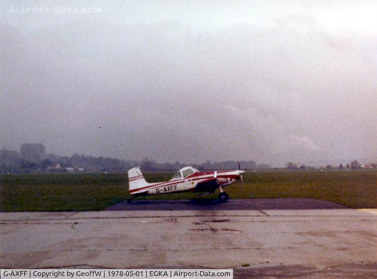 G-AXFF, 1968 Cessna A188 Agwagon C/N A188-0366, A miserable day at Shoreham back in 1978