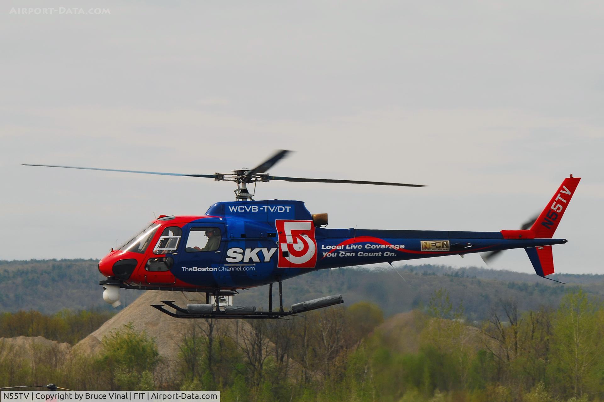 N55TV, Aerospatiale AS-350B Ecureuil C/N 1660, Fitchburg Mun. Airport
