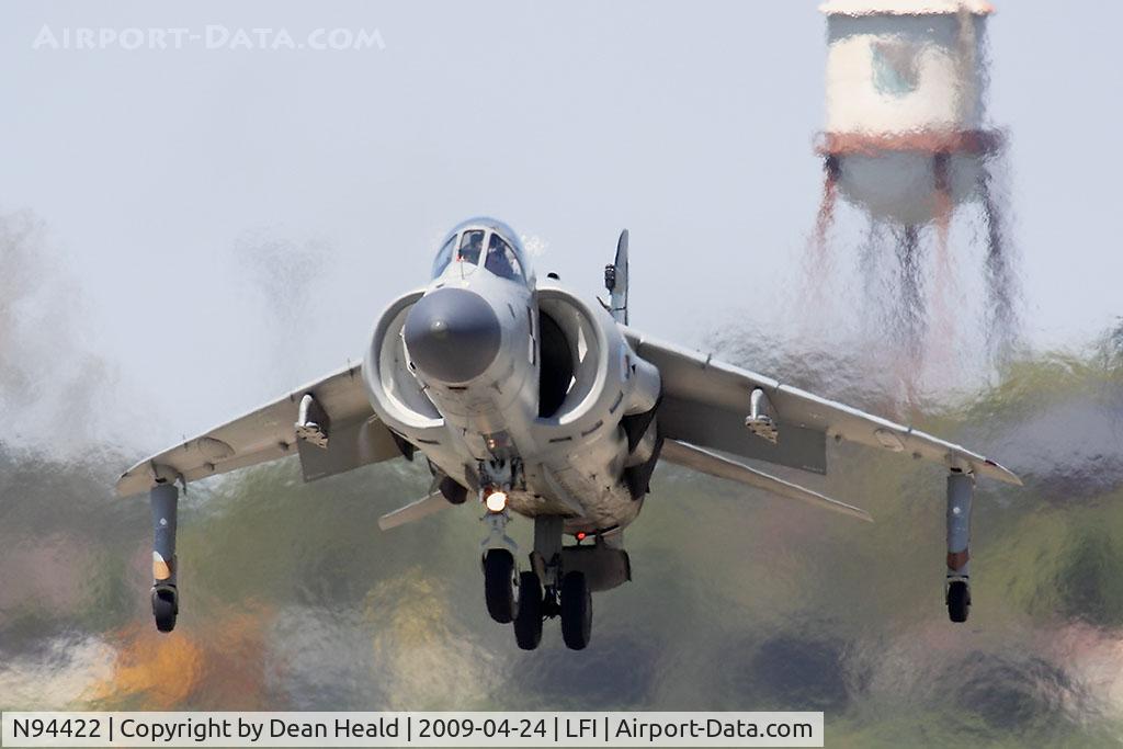 N94422, 1979 British Aerospace Sea Harrier F/A.2 C/N 41H-912002/DB2, Art Nalls in the only civilian-registered 1979 British Aerospace Sea Harrier FA.2 N94422 performing a vertical takeoff maneuver.