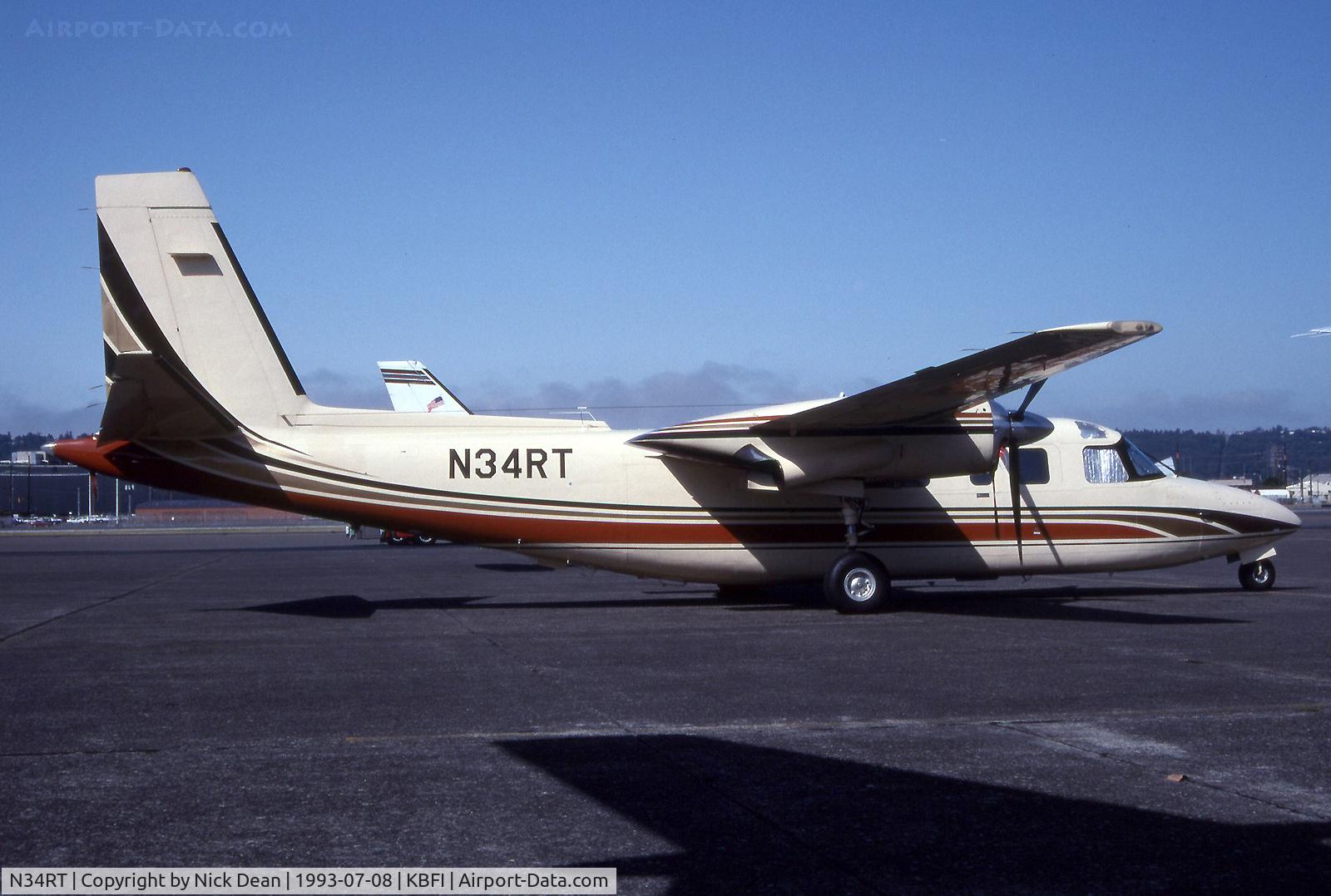 N34RT, 1975 Rockwell 690A Turbo Commander Turbo Commander C/N 11315, KBFI