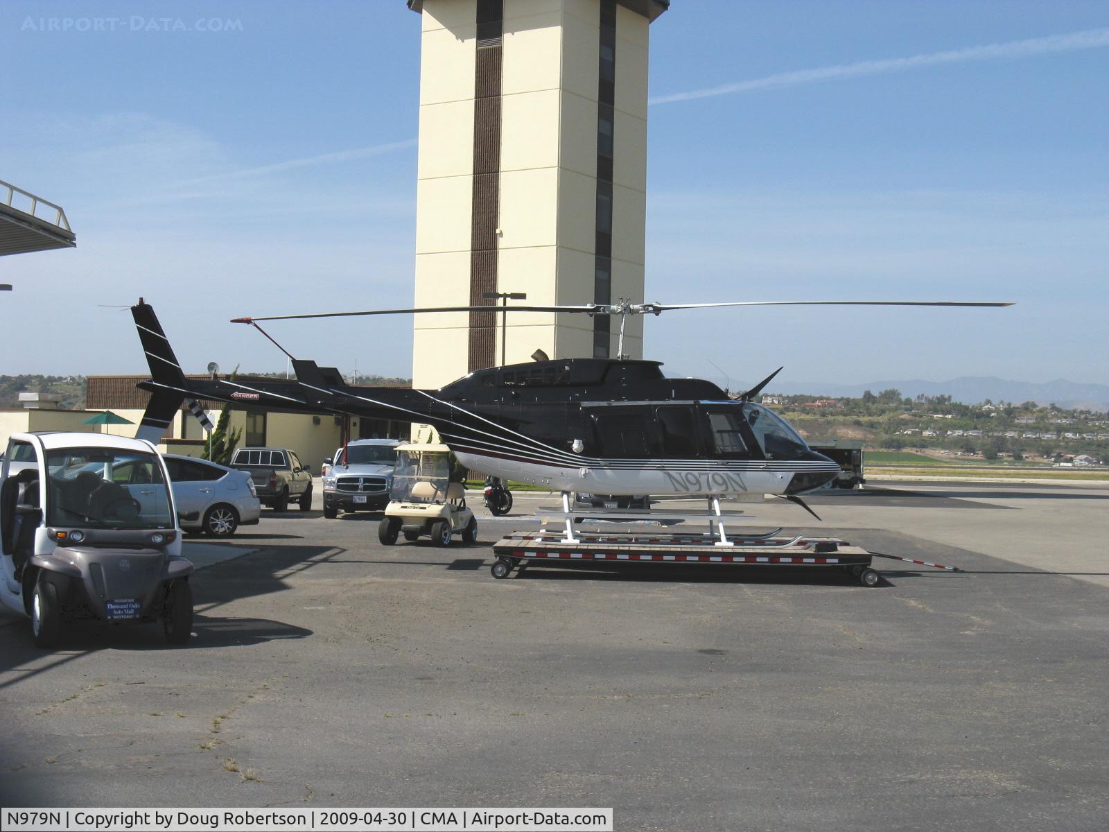 N979N, 1983 Bell 206L-1 LongRanger II C/N 45777, 1983 Bell Textron 206L-1 LONGRANGER II, Allison 250-C28 Turbo-shaft 500 shp, up to 7 seats, at ORBIC's ramp