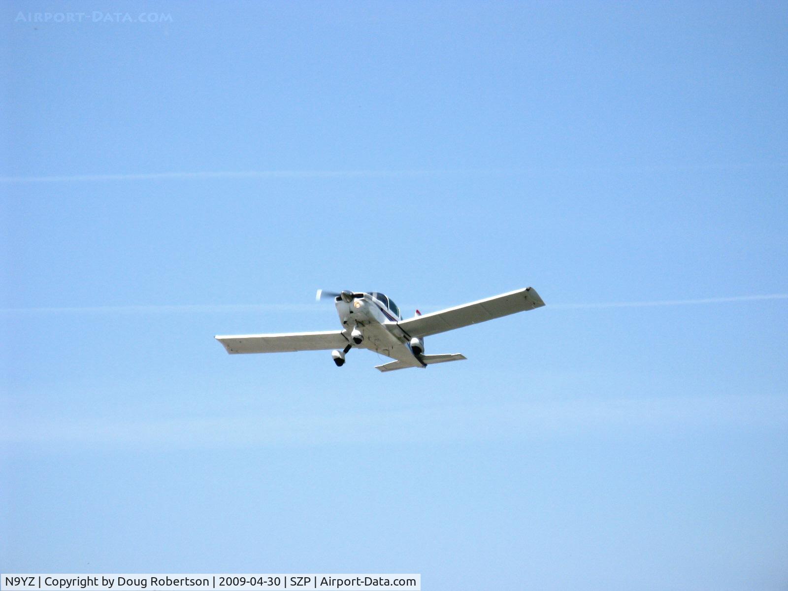 N9YZ, 1975 Grumman American AA-5A Cheetah C/N AA5-0822, 1975 Grumman American AA-5 CHEETAH, Lycoming O-320 150 Hp, takeoff climb Rwy 22