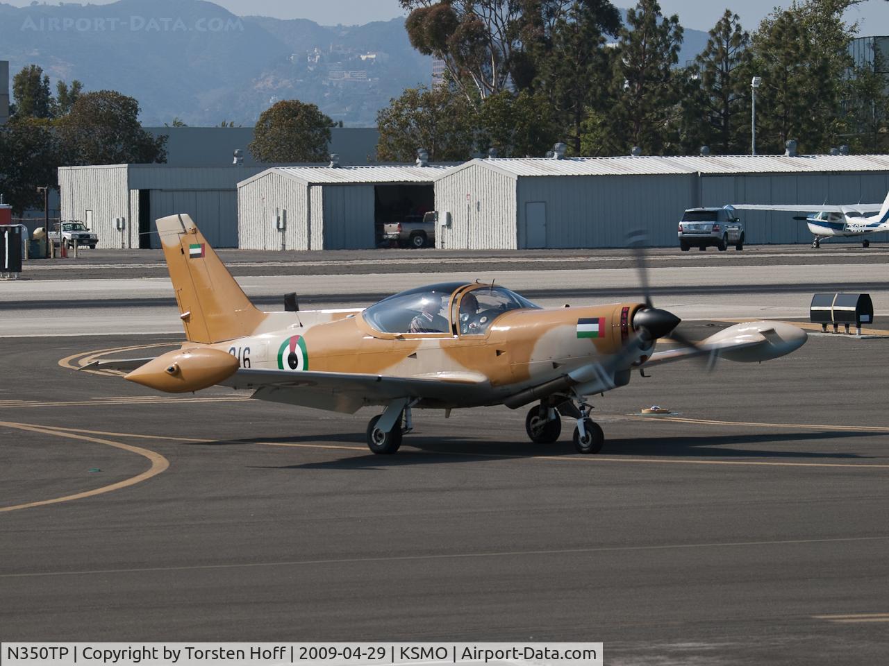 N350TP, 1983 SIAI-Marchetti SF-260TP C/N 011/62-004, N350TP after crossing the runway