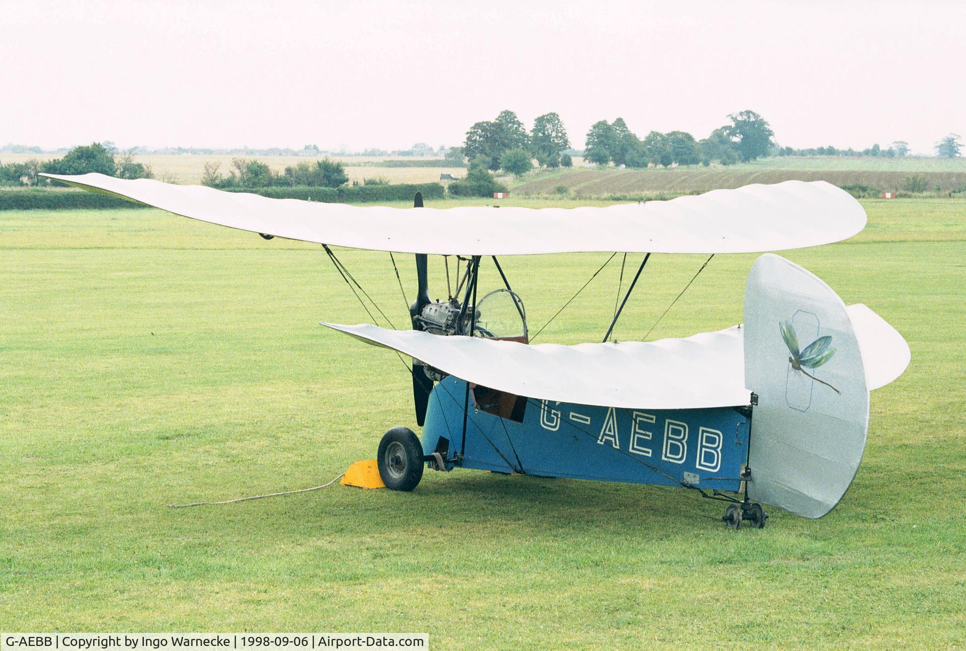 G-AEBB, Mignet HM.14 Pou-du-Ciel C/N KWO.1, Mignet HM.14 Pou-du-Ciel of the Shuttleworth Collection at the 1998 Shuttleworth Pageant