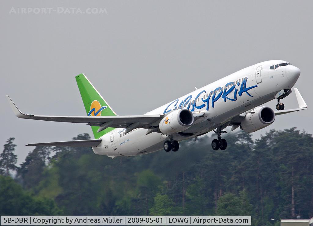 5B-DBR, 2007 Boeing 737-8Q8 C/N 30720, Takeoff to Larnaca.
