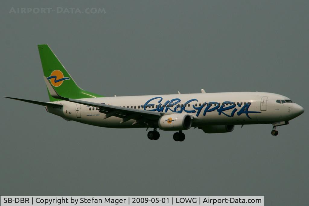 5B-DBR, 2007 Boeing 737-8Q8 C/N 30720, Eurocypria - first landing at GRZ in 2009