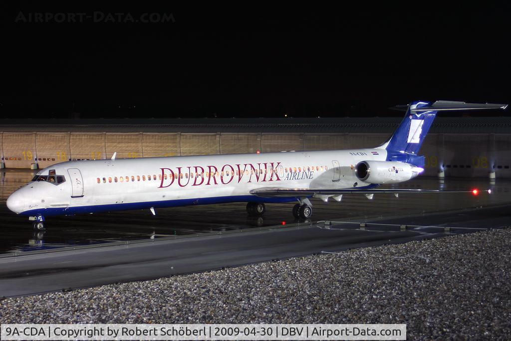 9A-CDA, 1987 McDonnell Douglas MD-83 (DC-9-83) C/N 49602, Flight to DBV