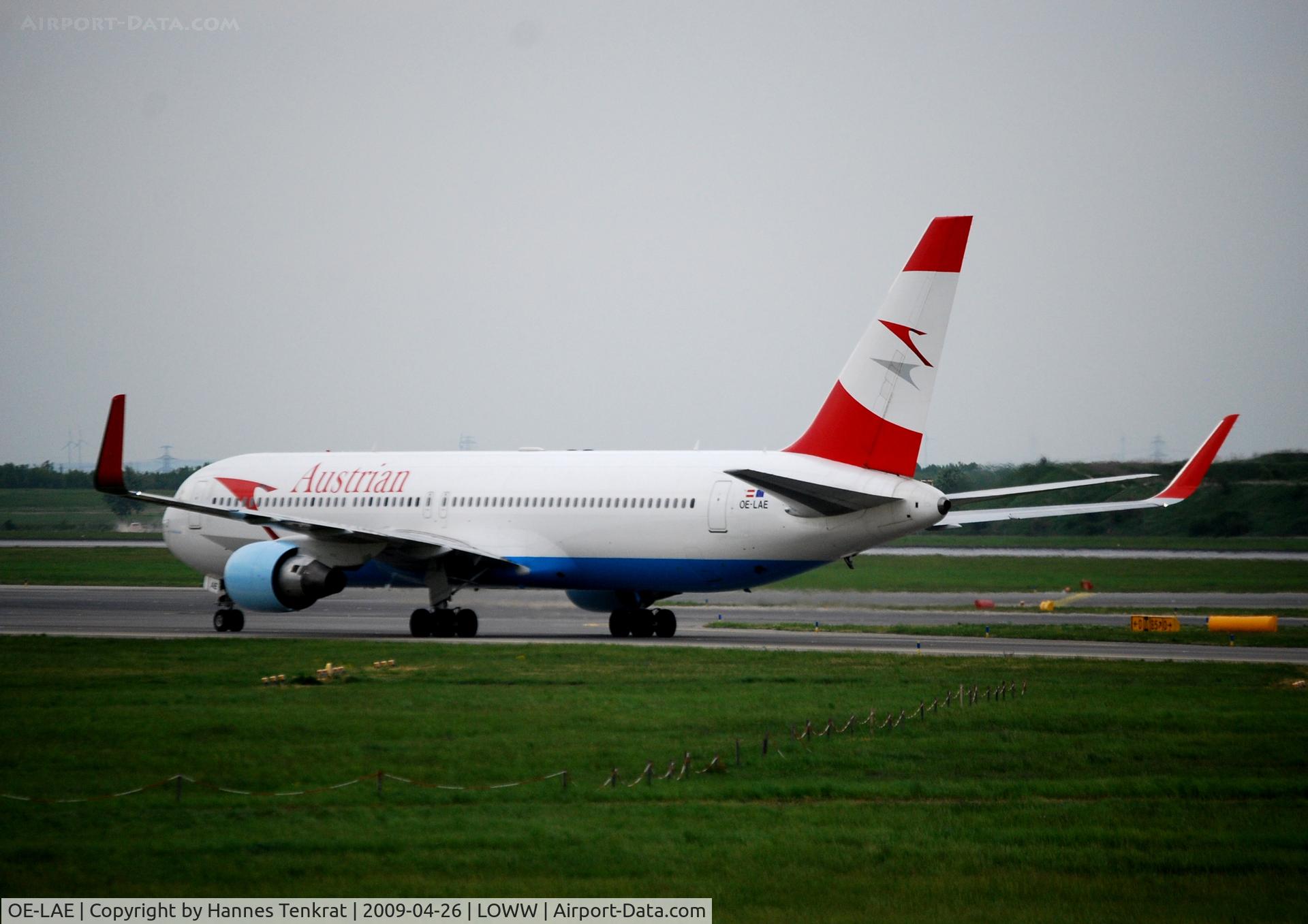 OE-LAE, 2000 Boeing 767-3Z9/ER C/N 30383, Austrian Airlines Boeing 767-300ER.....Austrian Airlines is the first airline in Europe with winglets on a Boeing 767.