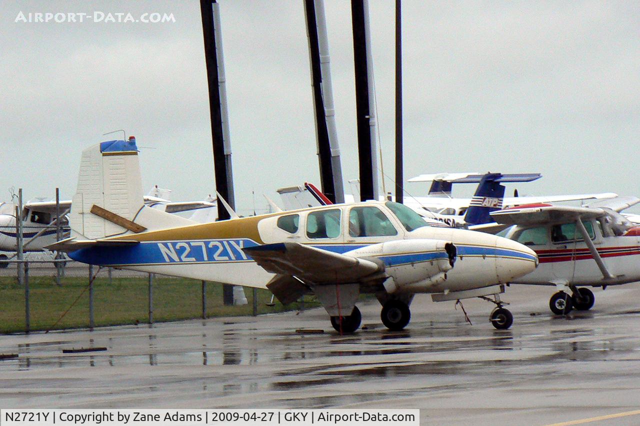 N2721Y, 1958 Beech 95 Travel Air C/N TD-61, At Arlington Municipal - Good to see her up on her feet!