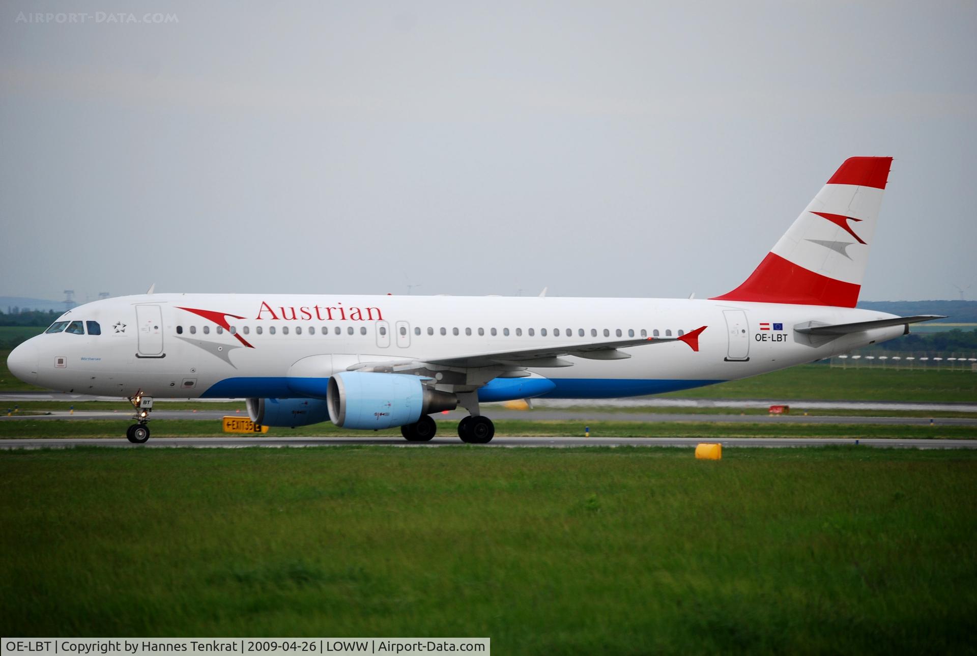 OE-LBT, 2000 Airbus A320-214 C/N 1387, Austrian Airlines Airbus A320