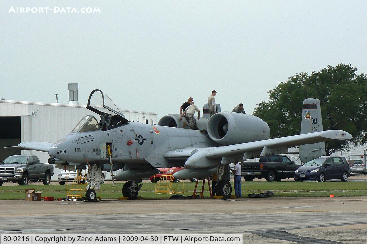 80-0216, 1980 Fairchild Republic A-10A Thunderbolt II C/N A10-0566, At Meacham Field - This aircraft has been into and out of AMARC storage twice!