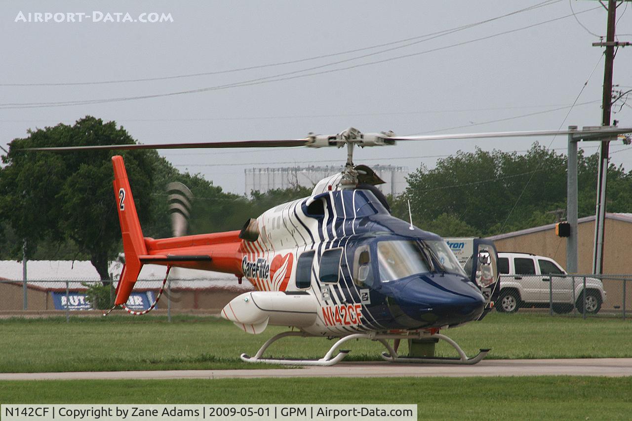 N142CF, 1988 Bell 222U C/N 47565, Careflite at Grand Prairie Municipal