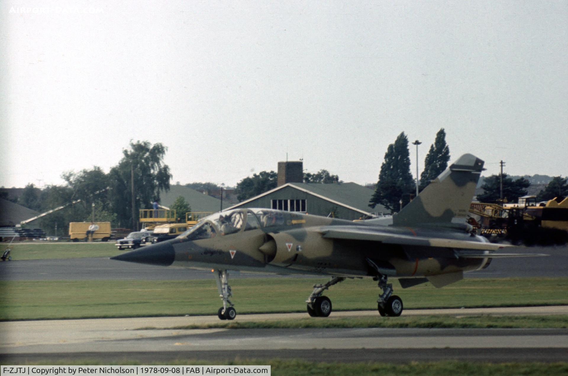 F-ZJTJ, Dassault Mirage F.1B C/N 10, Mirage F.1B displaying at the 1978 Farnborough Airshow.