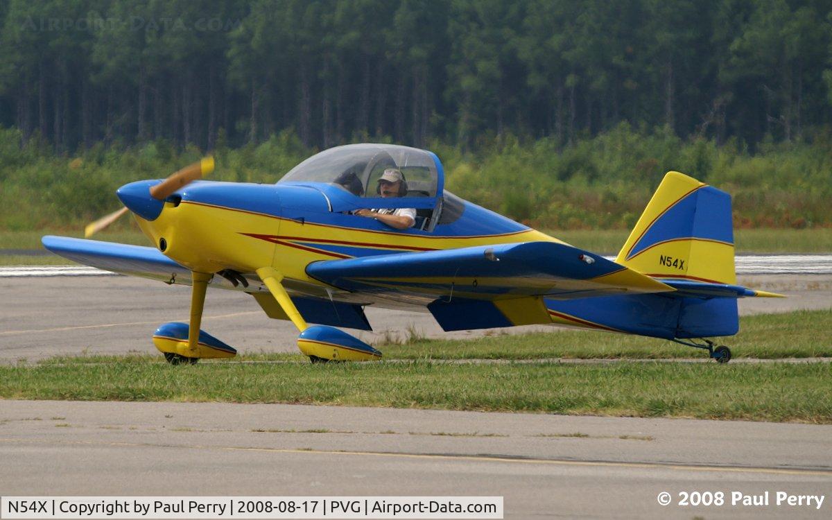 N54X, 1998 Vans RV-6 C/N 23158, Off the active, headed to the ramp