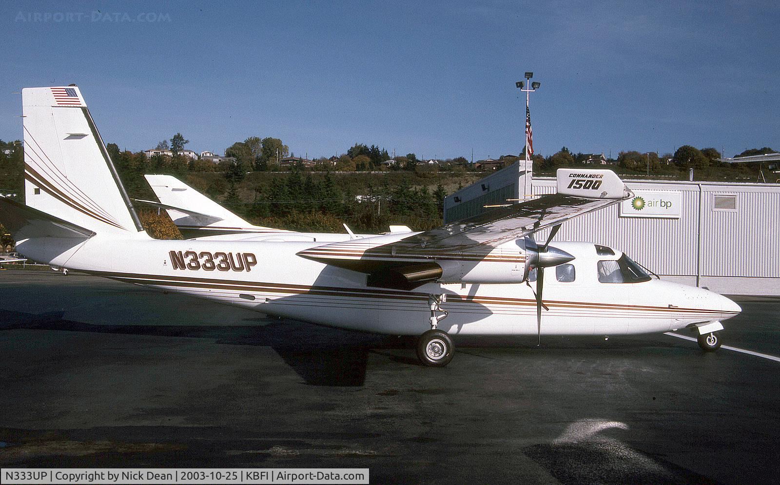 N333UP, Gulfstream American 695A Jetprop 1000 C/N 96015, KBFI