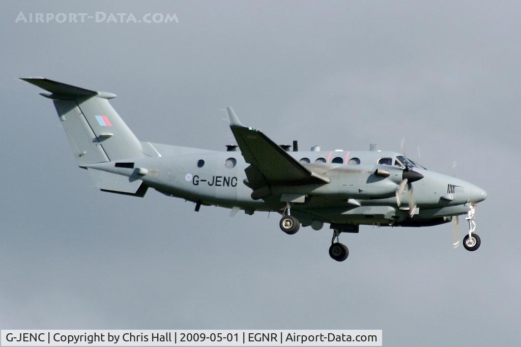 G-JENC, 2007 Beechcraft Shadow R.Mk1 (350CER) Super King Air C/N FM-14, on short finals into Hawarden