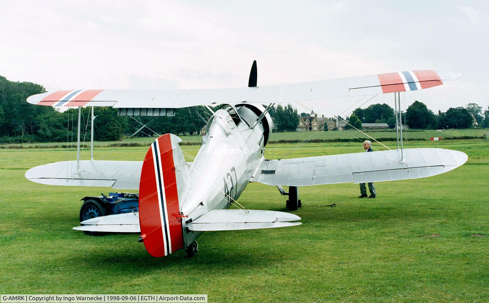 G-AMRK, 1937 Gloster Gladiator Mk1 C/N [L8032], Gloster Gladiator I of the Shuttleworth Collection at the 1998 Shuttleworth Pageant