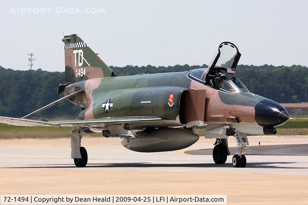 72-1494, McDonnell Douglas QF-4E Phantom II C/N 4498, USAF McDonnell Douglas QF-4E Phantom II 72-0494 from Tyndall AFB, Florida taxis in front of the crowd after a flight demonstration.