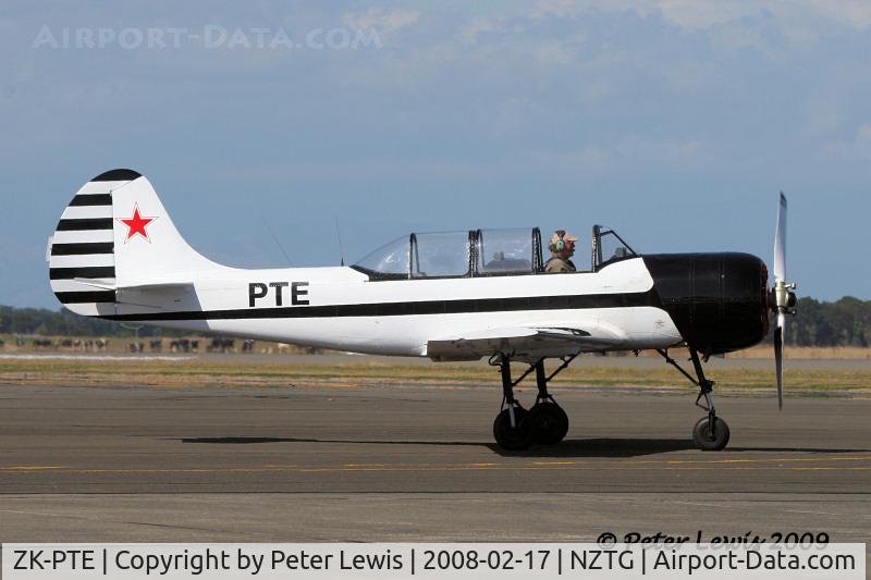 ZK-PTE, Yakovlev Yak-52 C/N 9010311, Oilfield Equipment Rental Ltd., New Plymouth