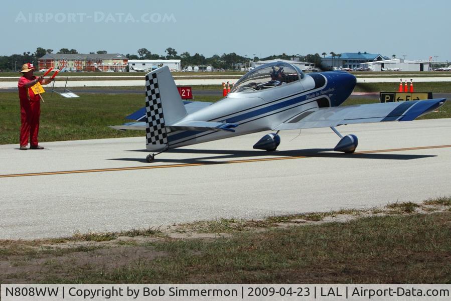 N808WW, 2008 Vans RV-8 C/N 81149, Following ground control at Sun N Fun 2009 - Lakeland, Florida. No readback required.