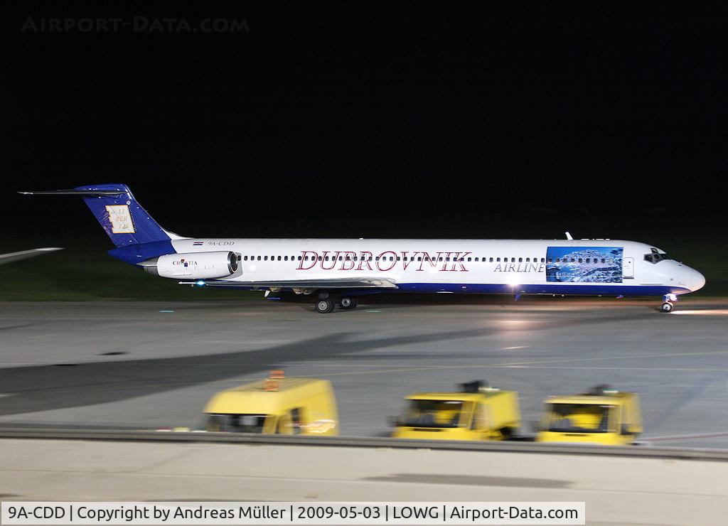 9A-CDD, 1982 McDonnell Douglas MD-82 (DC-9-82) C/N 49113, Leaving for Dubrovnik.