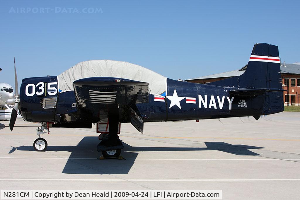 N281CM, 1955 North American T-28B Trojan C/N 219-34, 1955 North American T-28B Trojan N281CM on display at Airpower Over Hampton Roads 2009. Thanks to the crew of this aircraft to make it to the show.