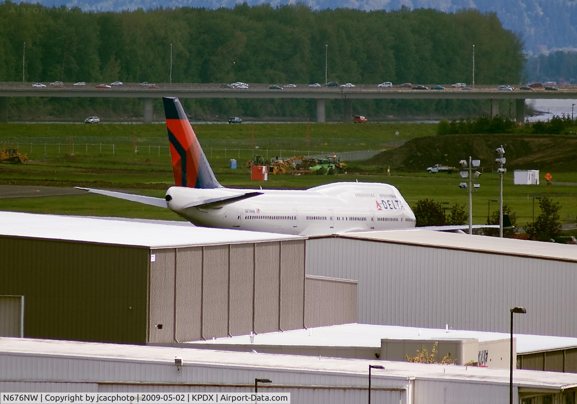 N676NW, 2002 Boeing 747-451 C/N 33002, Taken at PDX shortly after its re-paint from Northwest to Delta
