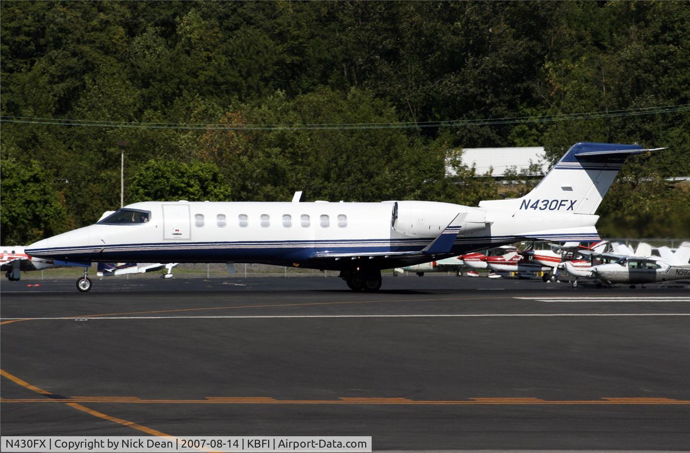 N430FX, 2001 Learjet 45 C/N 166, KBFI
