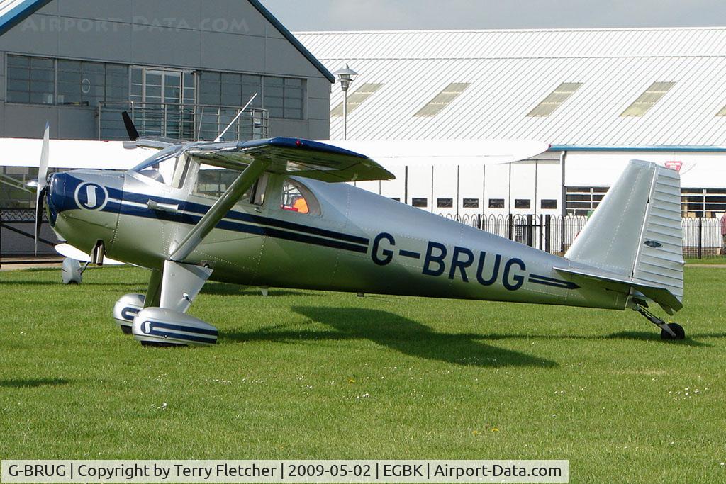 G-BRUG, 1946 Luscombe 8E Silvaire C/N 4462, on the first day of the Luscombe and Cessna Historic Weekend Fly-in at Sywell UK